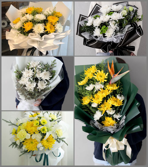浙江省绍兴越城区灵芝镇外滩社区白事花束代送